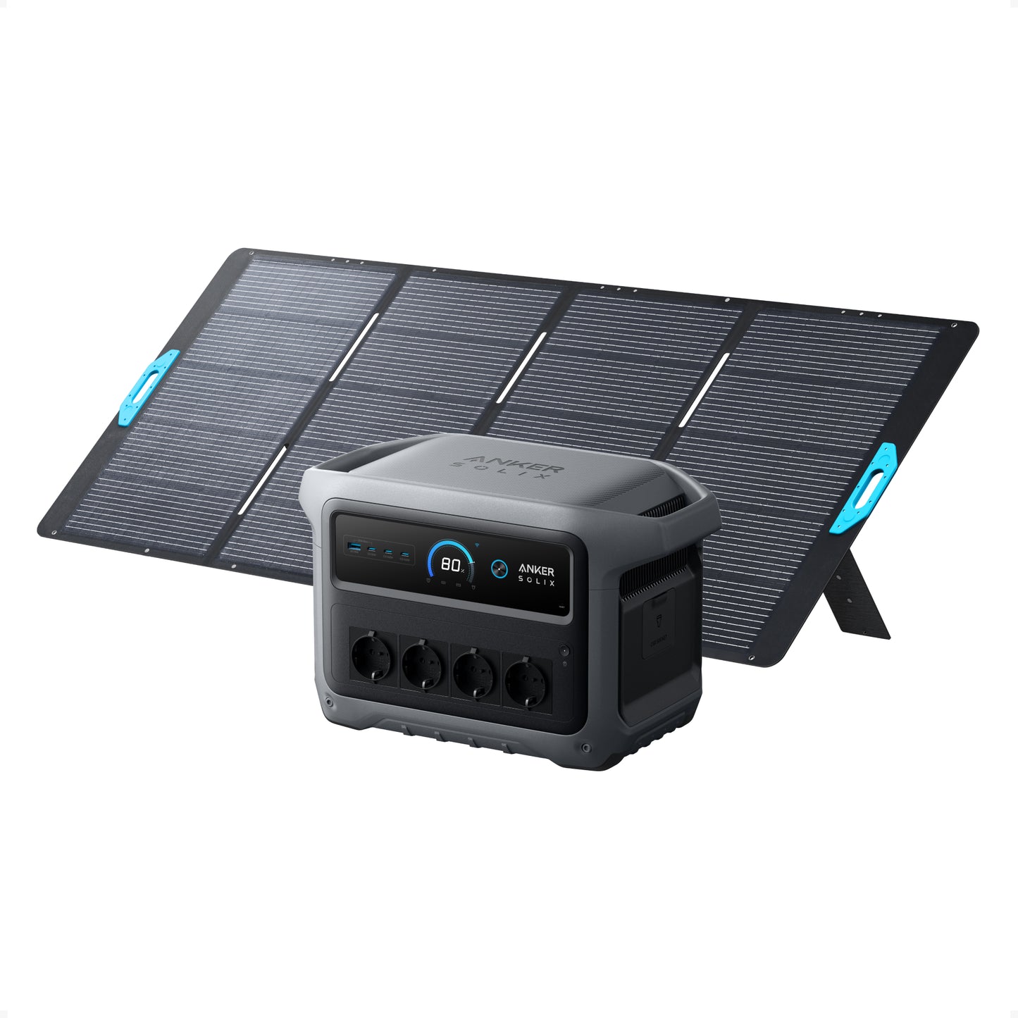C1000 Gen 2 Tragbare Powerstation mit 400W Solarpanel, 2.000W (Spitzenleistung 3.000W) Solargenerator