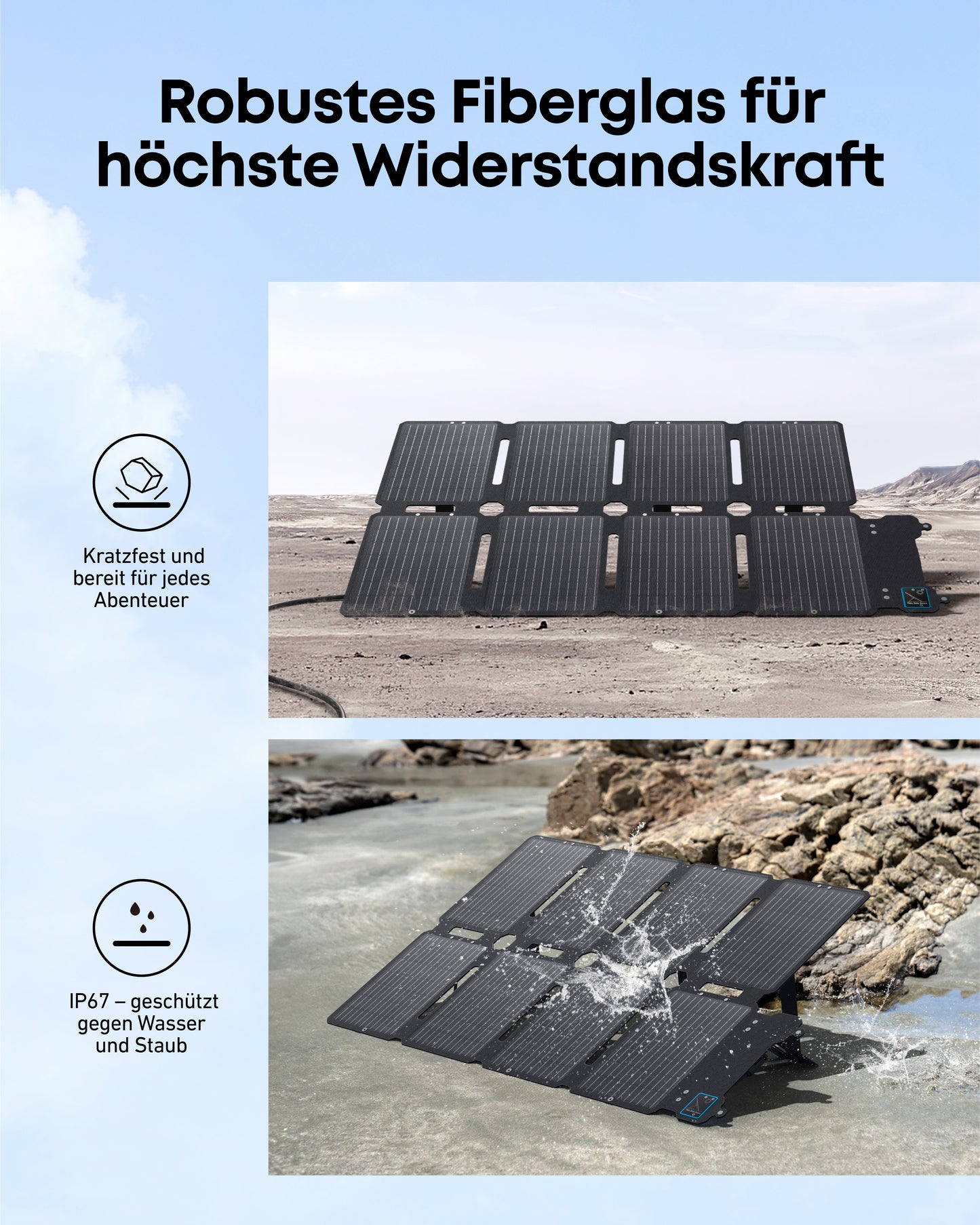 Anker SOLIX PS100X Tragbares Solarpanel