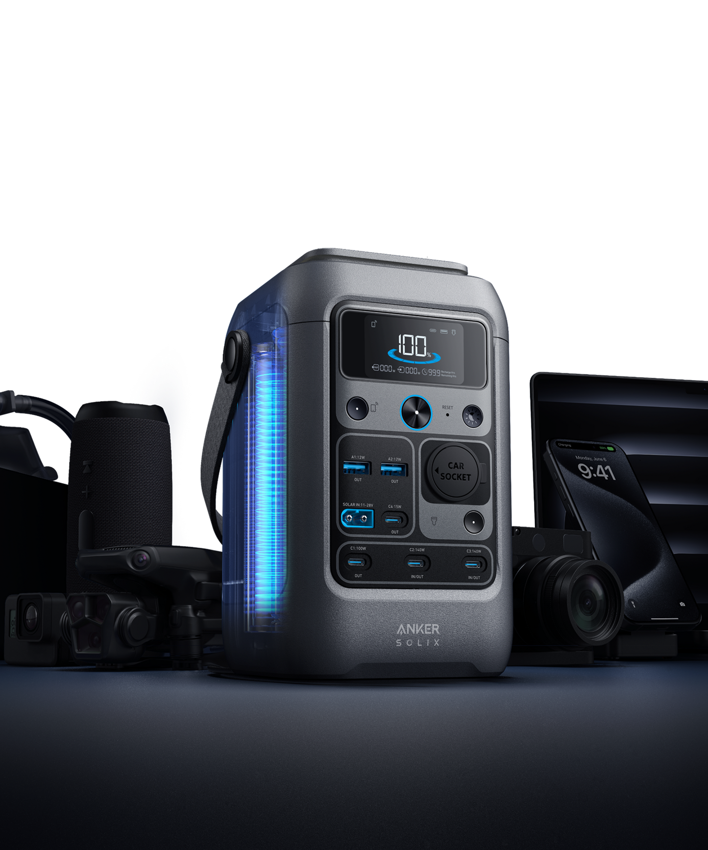 Anker SOLIX C300 DC Tragbare Powerstation - 90000mAh (288Wh) | 300W-oso