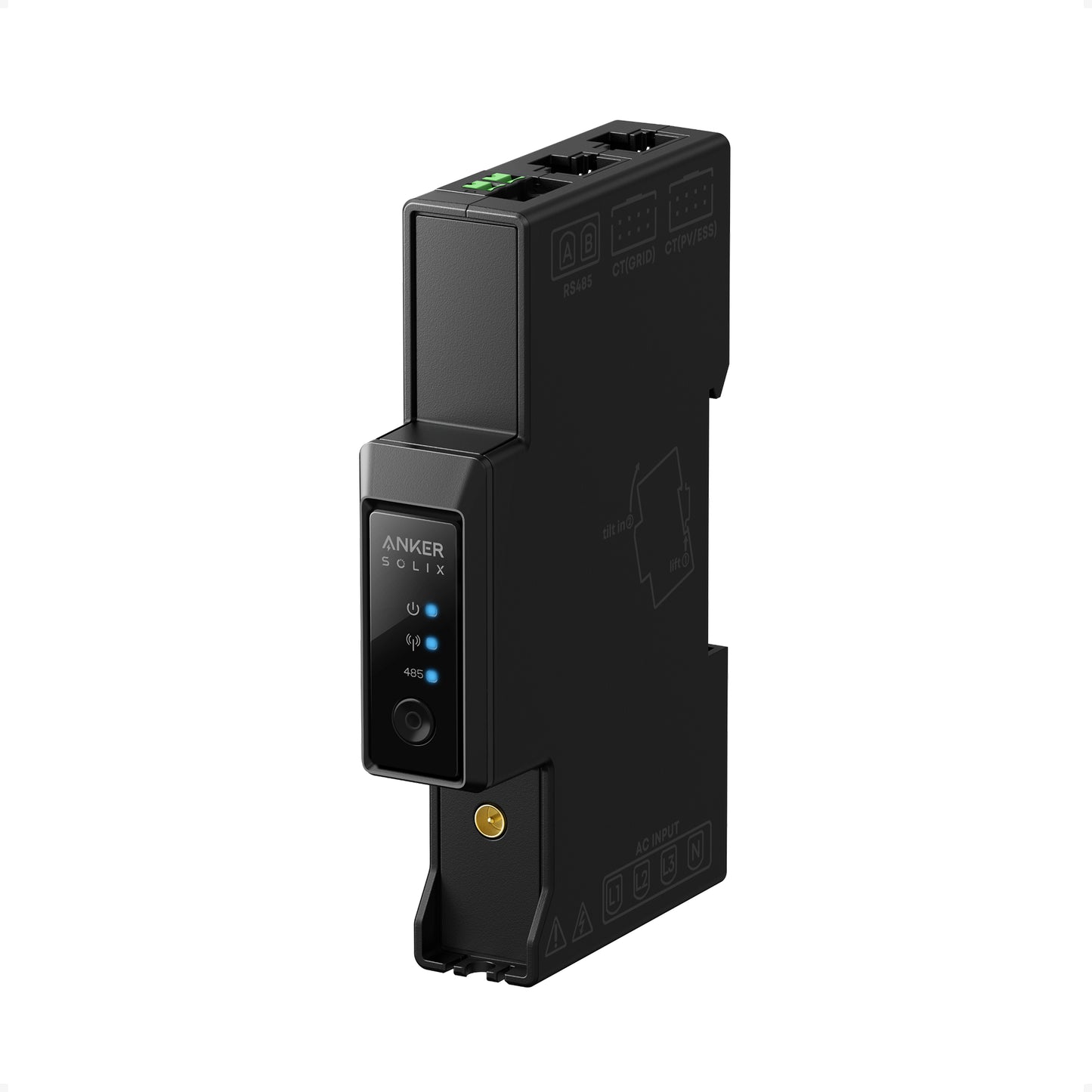 Anker SOLIX Smart Meter Gen 2 (Dreiphasig), WLAN, Bluetooth, RS-485, 10 Jahre Lebensdauer, 2 Jahre Garantie, 1 Watt Messgenauigkeit, Reaktionszeit in Sekunden, Echtzeitüberwachung, Energieeinsparung