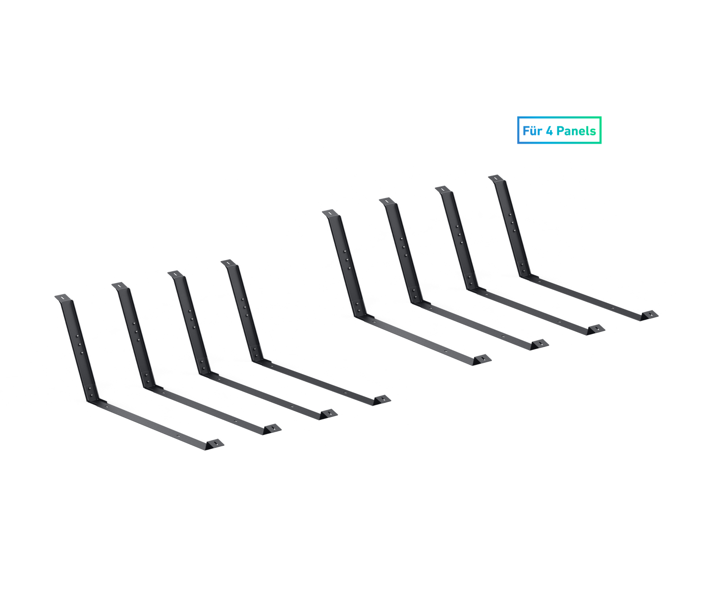 Solarmodulhalterung für Flachdach und Garten