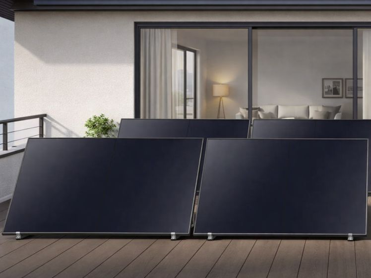 Balkon Solarmodule Anordnung