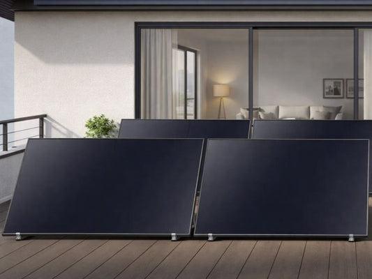 Balkon Solarmodule Anordnung