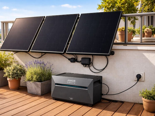 Balkonkraftwerk mit Speicher selber bauen Nachteinspeisung für Solaranlage