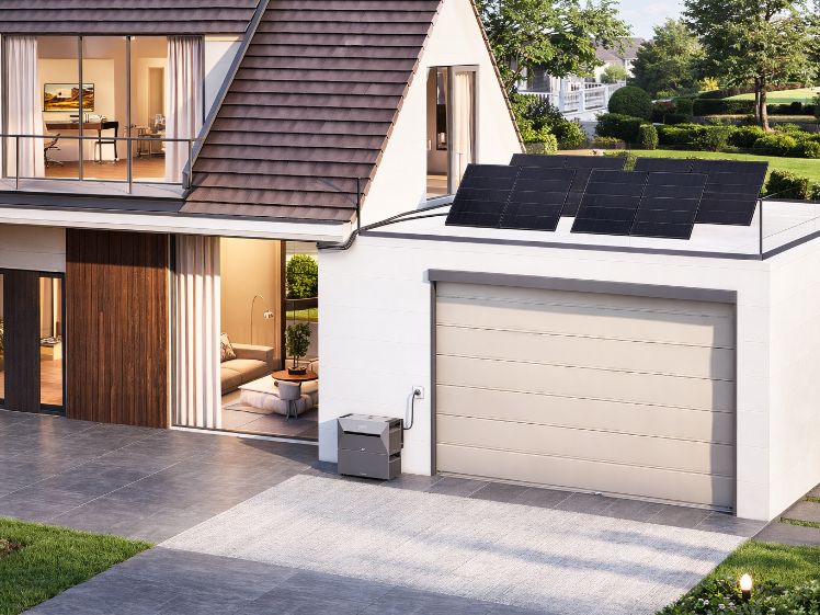 Garage Solaranlage Haus
