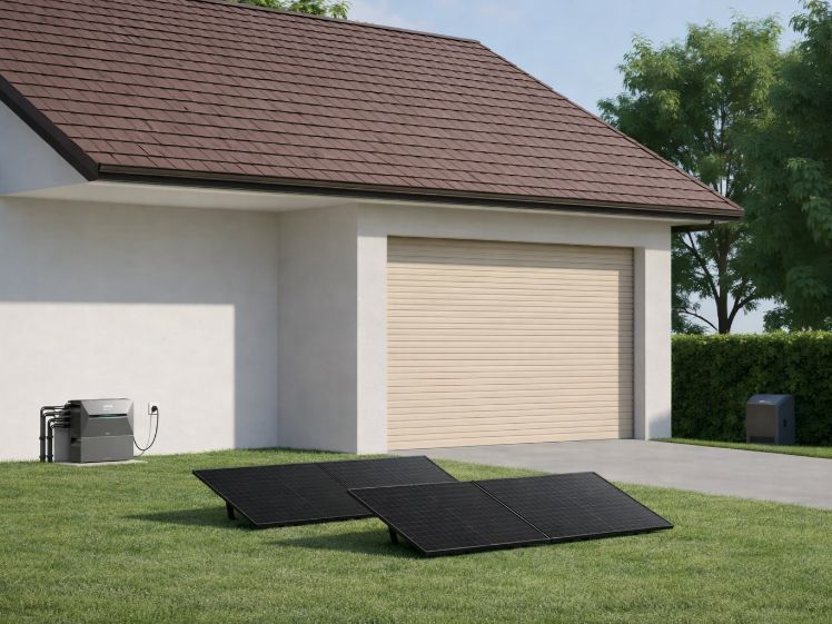 Garten Solaranlage Garage