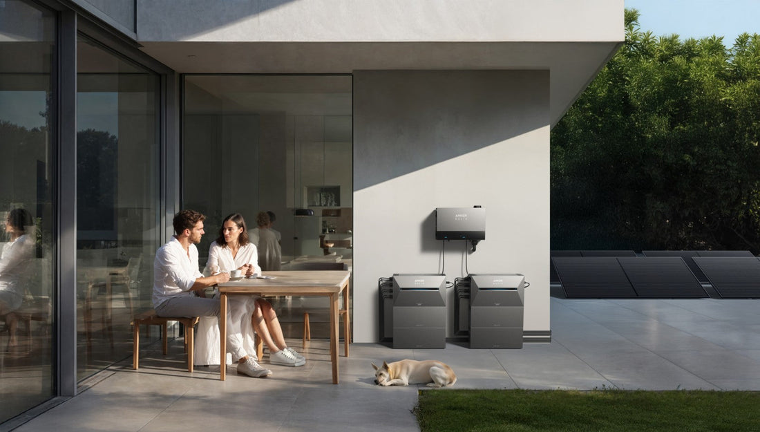 Dachfläche eines Einfamilienhauses mit Photovoltaik-Modulen als Ausgangspunkt für die Solarspeicher Dimensionierung