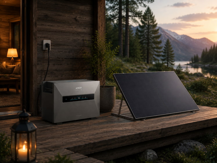 Off grid balkonkraftwerk mit speicher