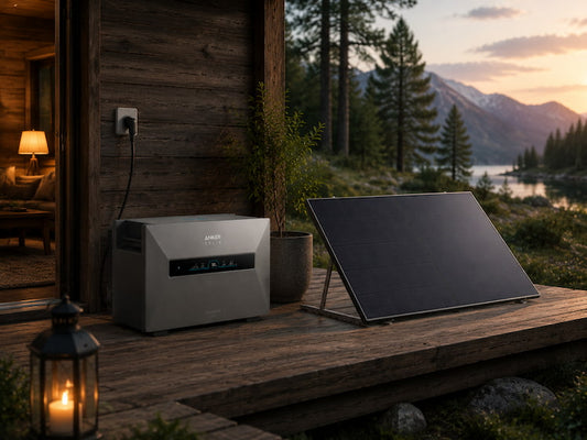 Off grid balkonkraftwerk mit speicher