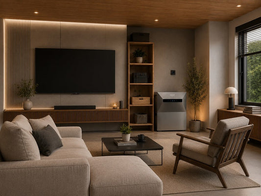  Stromspeicher Wohnzimmer TV Wand