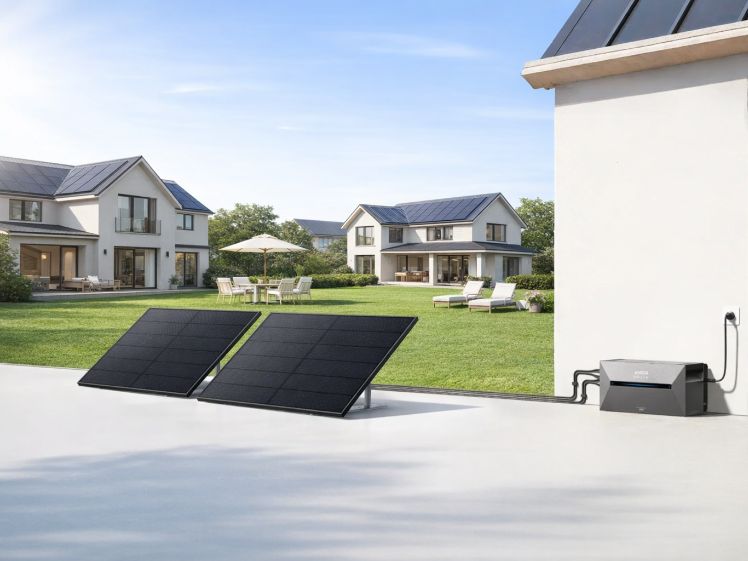 Wohnanlage Solaranlage Garten