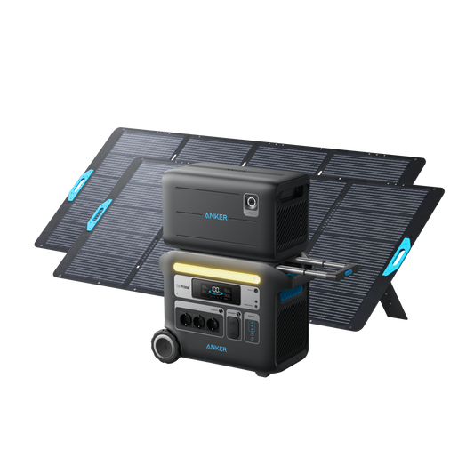Anker SOLIX F2000 Solargenerator + 2× 400W Solarpanel + BP2000 Erweiterungsakku