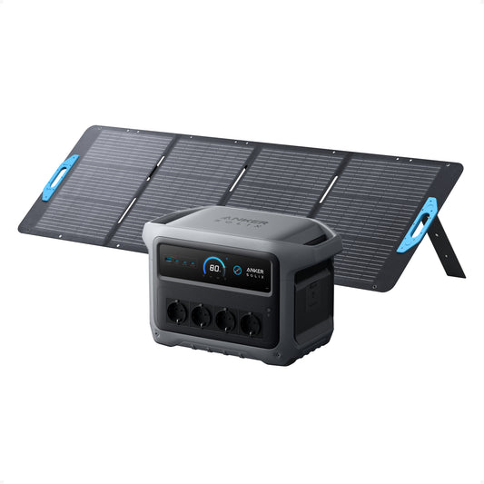 C1000 Gen 2 Tragbare Powerstation mit 200W Solarpanel, 2.000W (Spitzenleistung 3.000W) Solargenerator