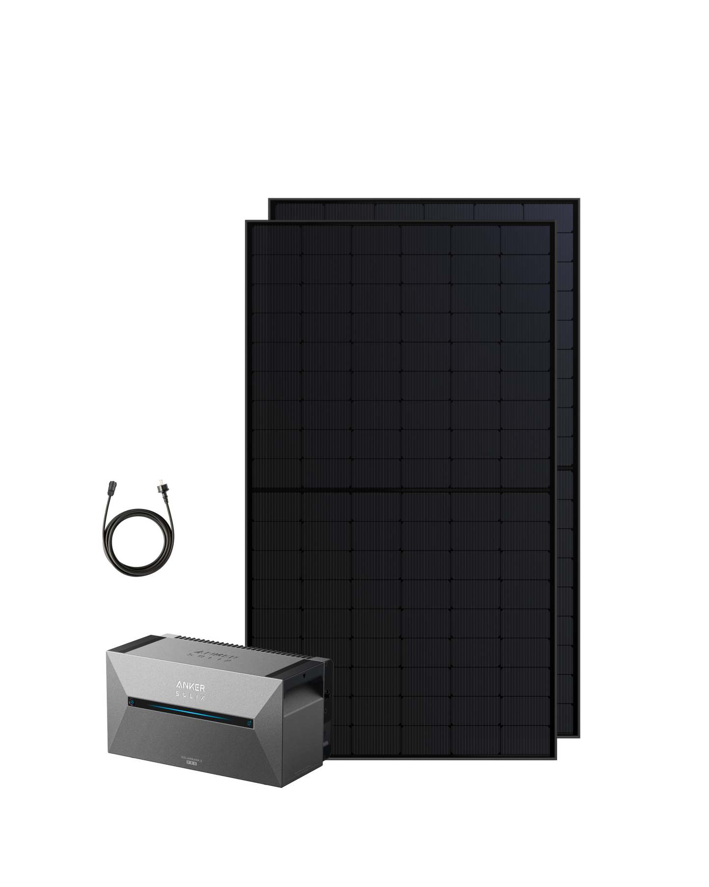 Anker SOLIX Balkonkraftwerk mit Speicher (1170W | 1600Wh), Solarbank 2 E1600 Pro (1600Wh), 2× RS50S Bifaziales Solarpanel (500W)