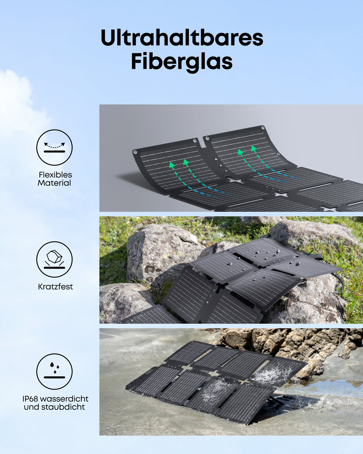 Anker SOLIX 60W tragbaren Solarpanels