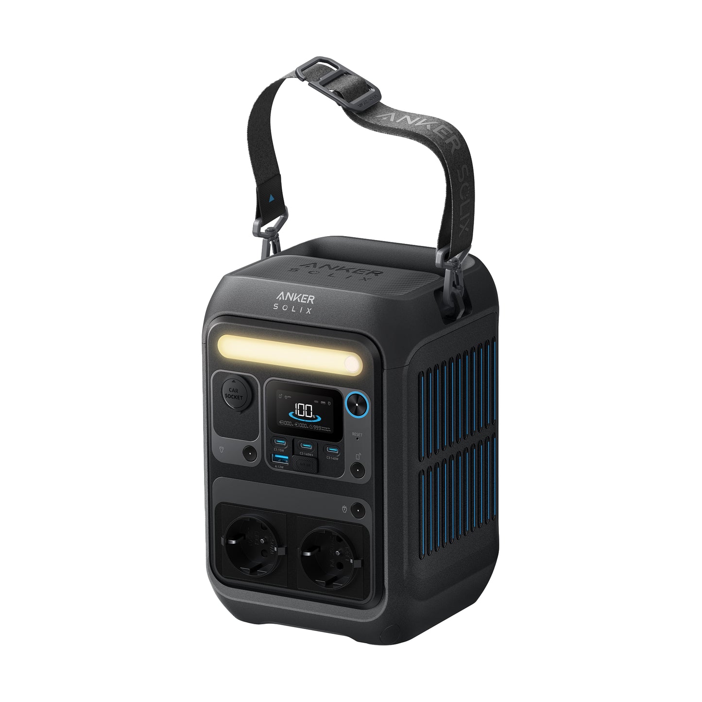 Anker SOLIX C300X Tragbare Powerstation, 288Wh LiFePO4 Akku