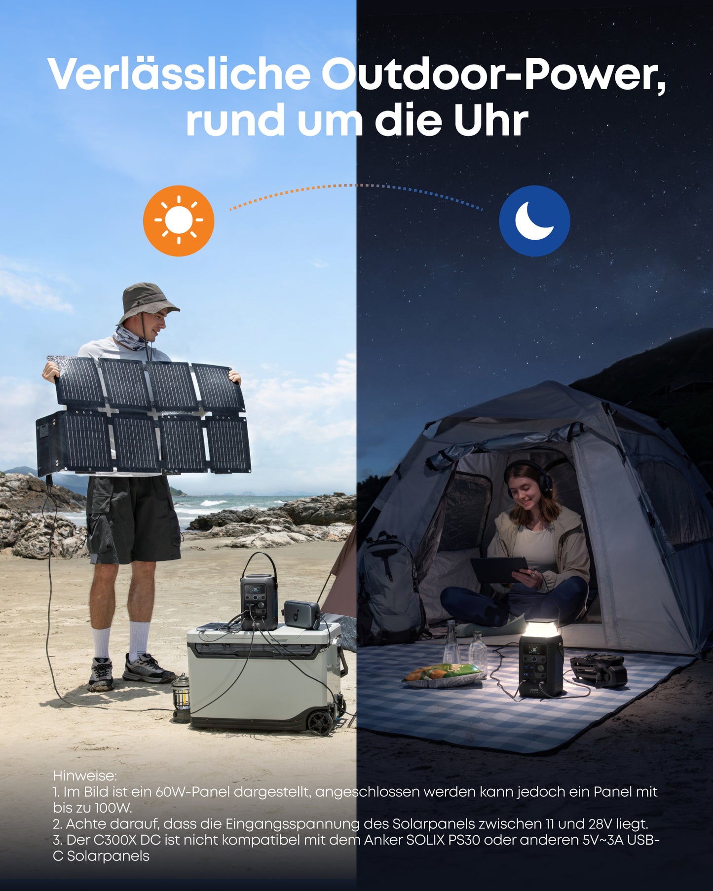 Anker SOLIX 60W tragbaren Solarpanels
