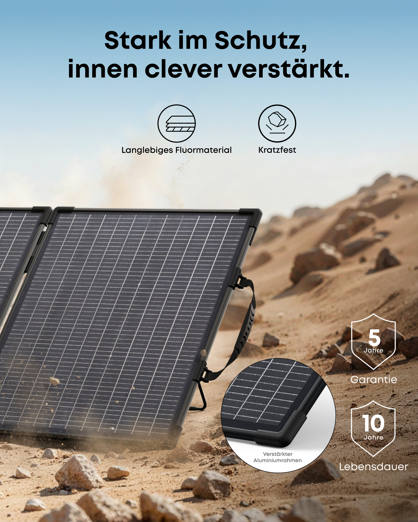 Anker SOLIX PS100 Bifaziales tragbares Solarpanel