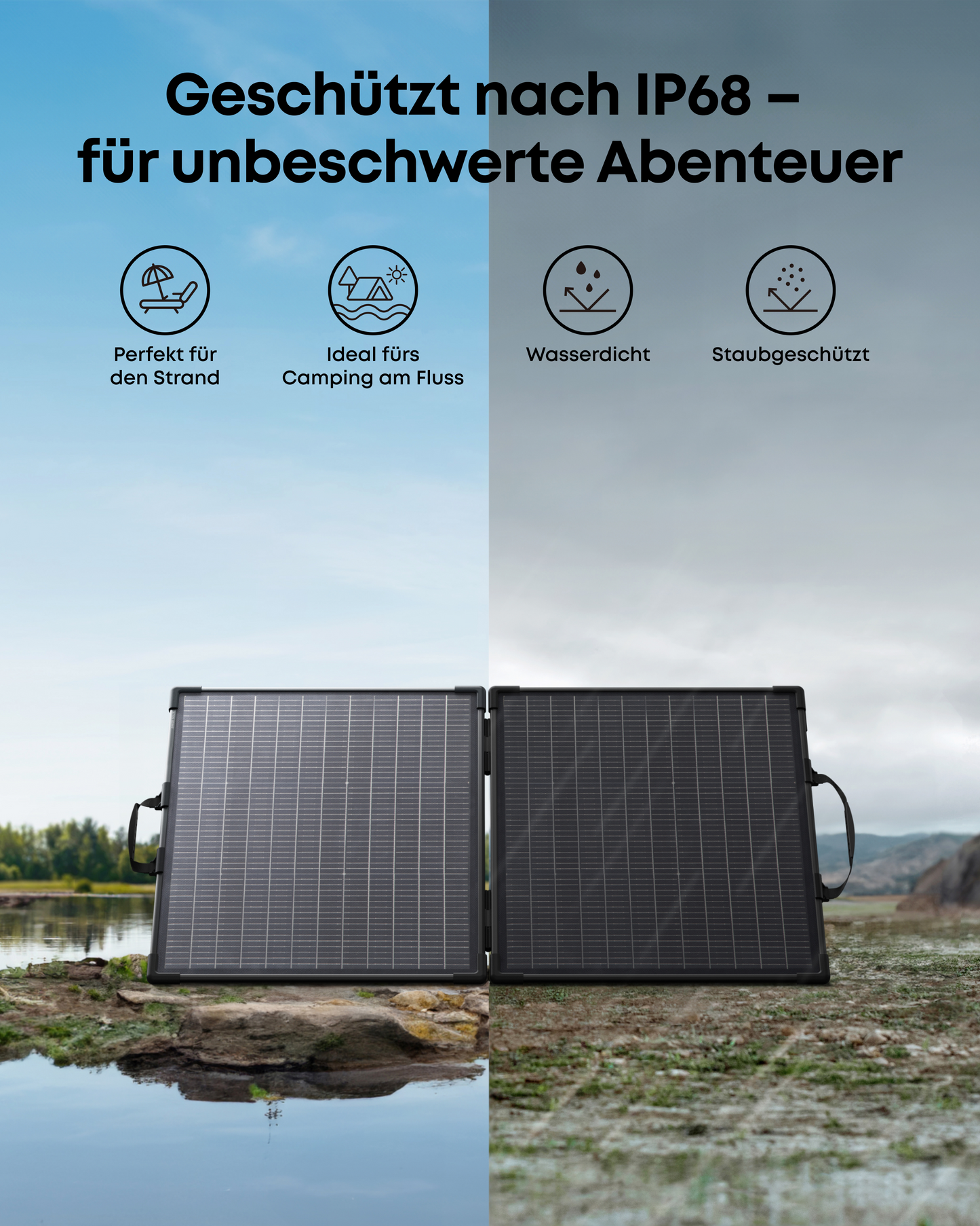 Anker SOLIX PS100 Bifaziales tragbares Solarpanel