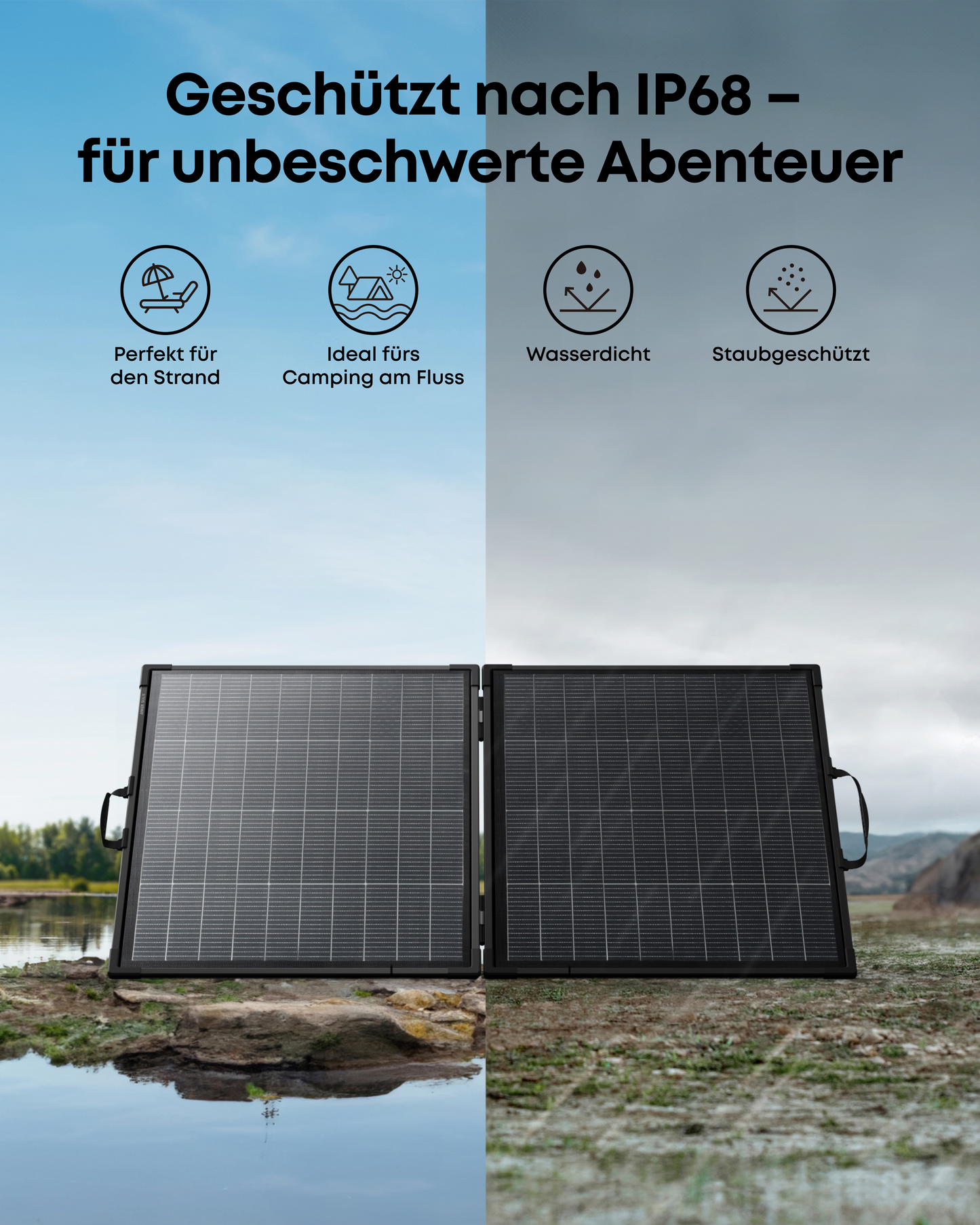 Anker SOLIX PS200 Bifaziales tragbares Solarpanel