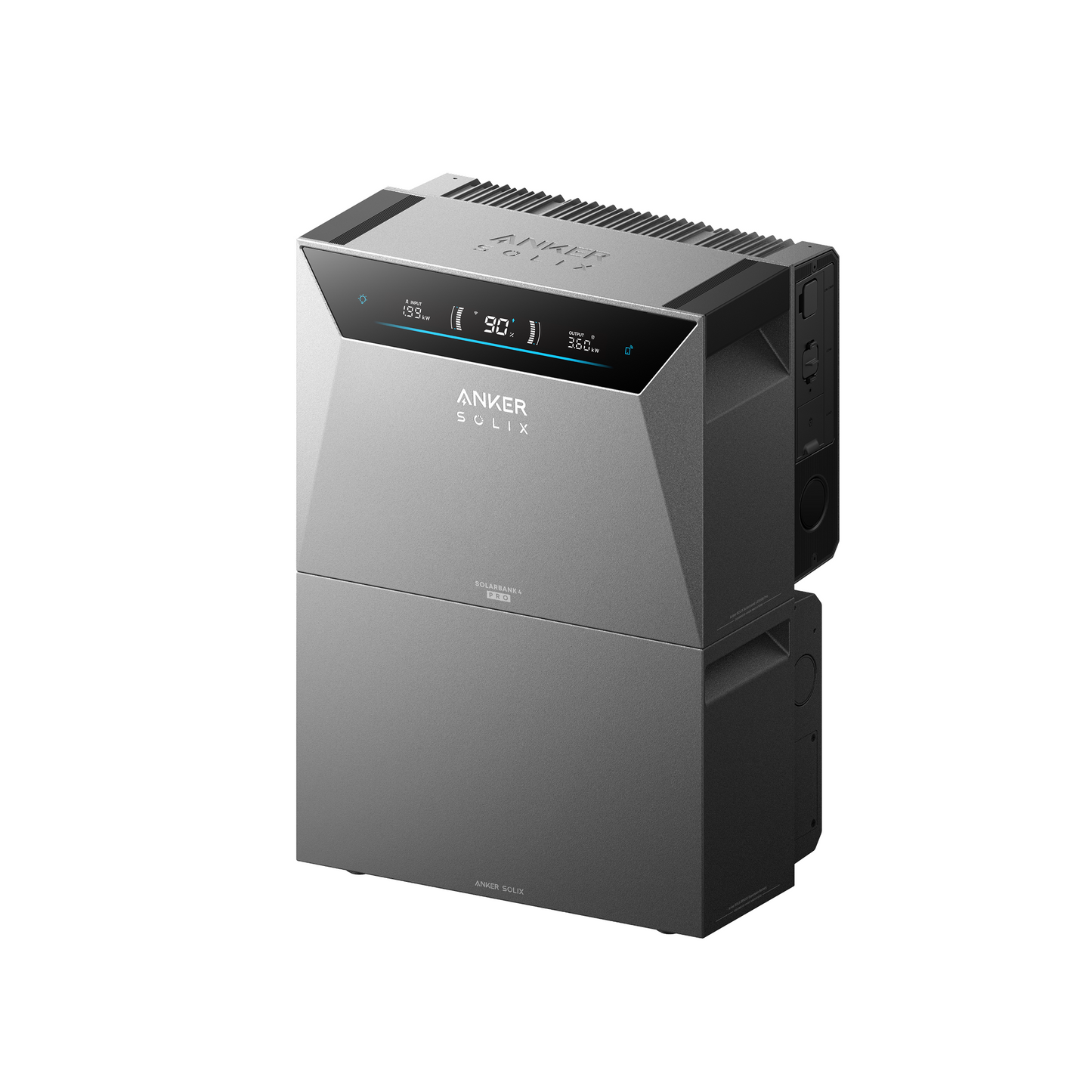 Anker SOLIX Solarbank 4 Pro (5kWh), Balkonkraftwerk-Speicher, BP5000 5kWh, 4 MPPTs, 5000W Solareingang, bis zu 30kWh Kapazität, 2500W bidirektionales Laden, 10000 Zyklen, Anker Intelligence, Plug&Play