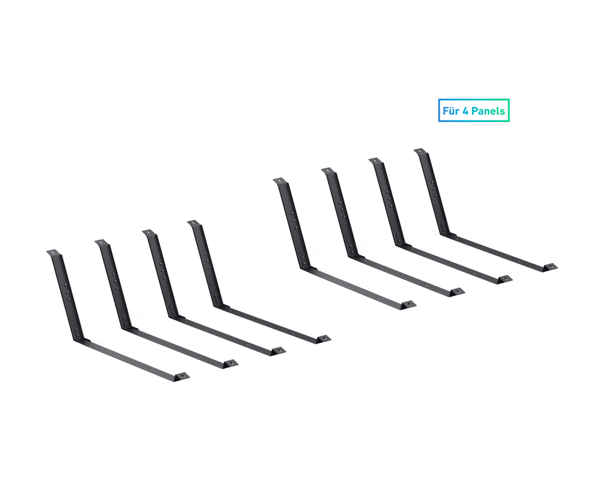 Solarmodulhalterung für Flachdach und Garten