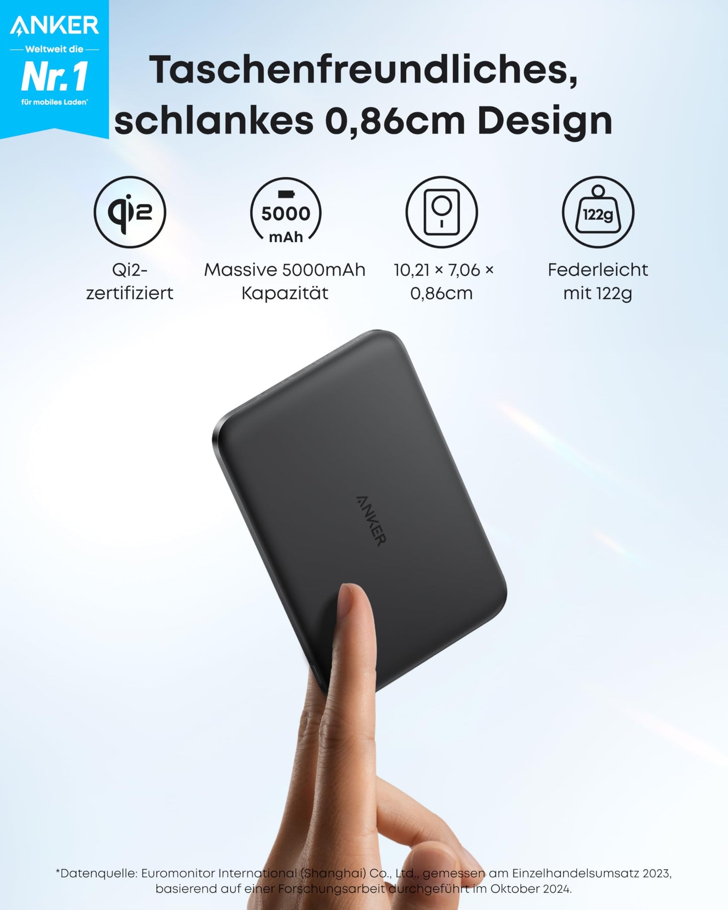 Anker Nano Powerbank (5K, Magnetisch, Slim)